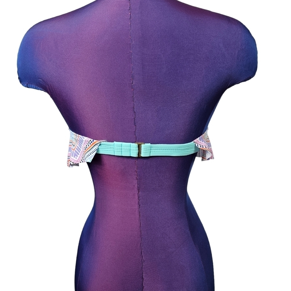 NWOT Xhilaration Flounce Pastel Bikini Top Size Small Women's A38 - Picture 5 of 12